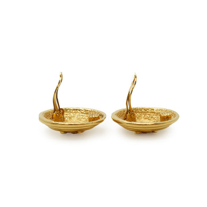 CC Matelasse Button Clip-on Earrings GP