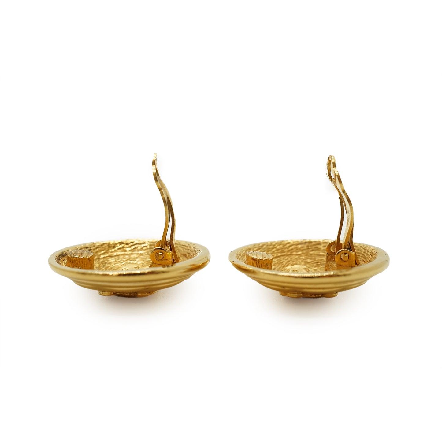 CC Matelasse Button Clip-on Earrings GP