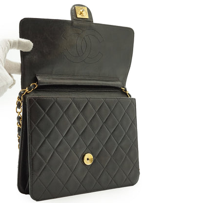 Vintage Lambskin Matelasse Single Flap Chain Shoulder Bag
