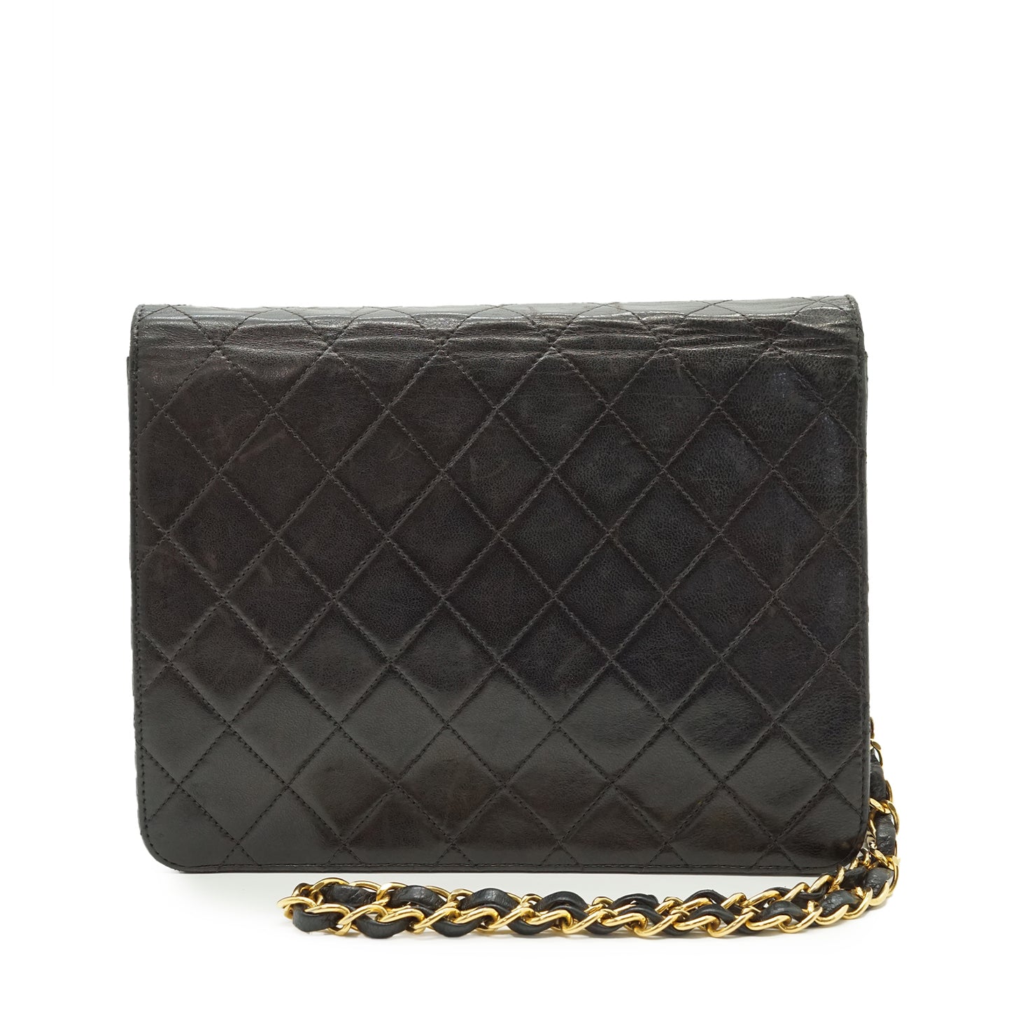 Vintage Lambskin Matelasse Single Flap Chain Shoulder Bag