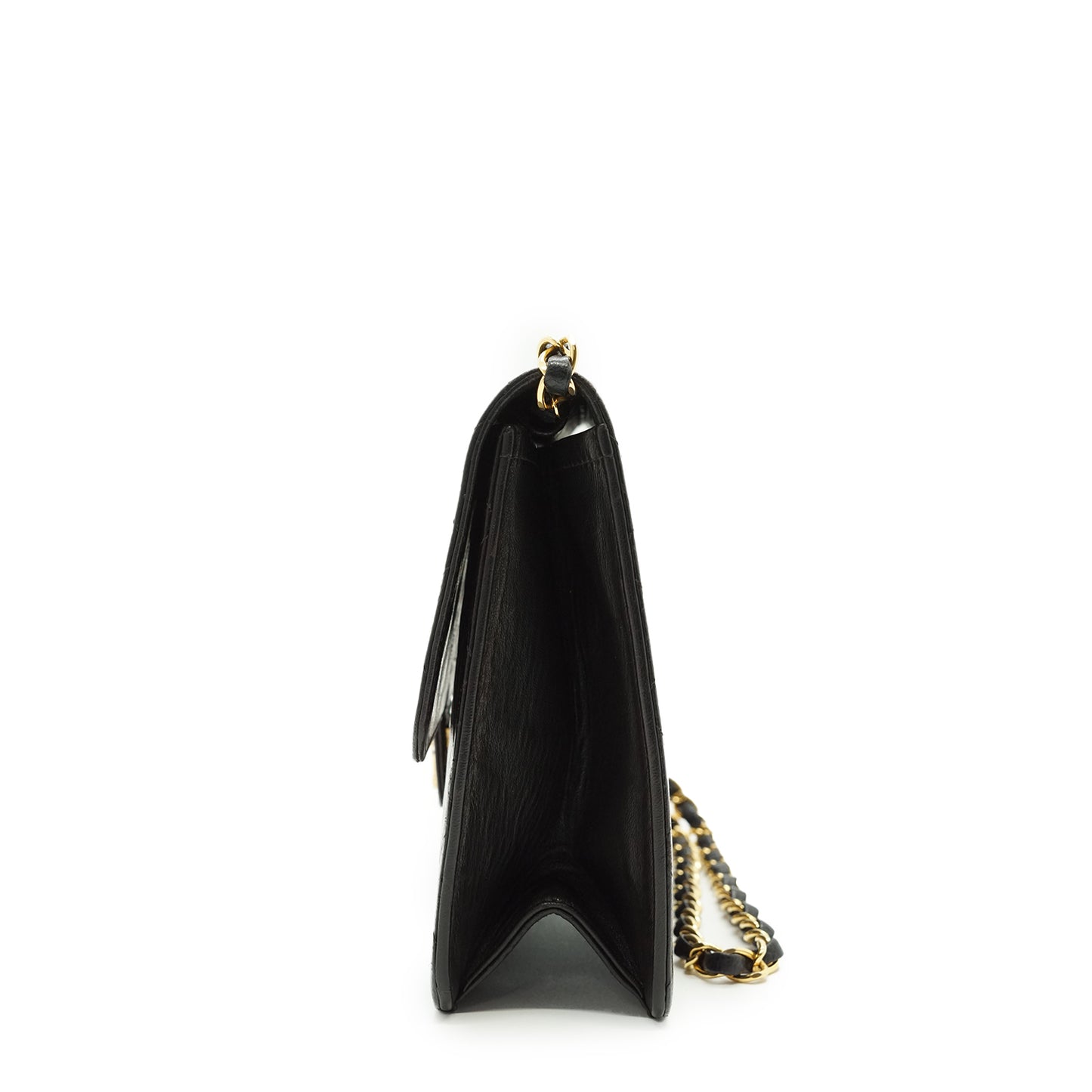 Vintage Lambskin Matelasse Single Flap Chain Shoulder Bag
