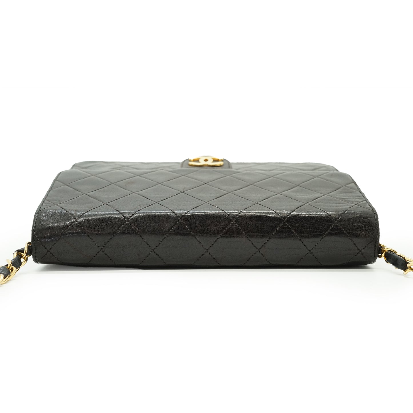 Vintage Lambskin Matelasse Single Flap Chain Shoulder Bag