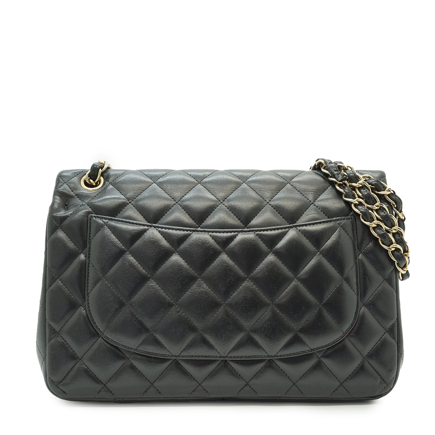 Lambskin Matelasse Classic Jumbo 30 Double Flap Chain Shoulder Bag