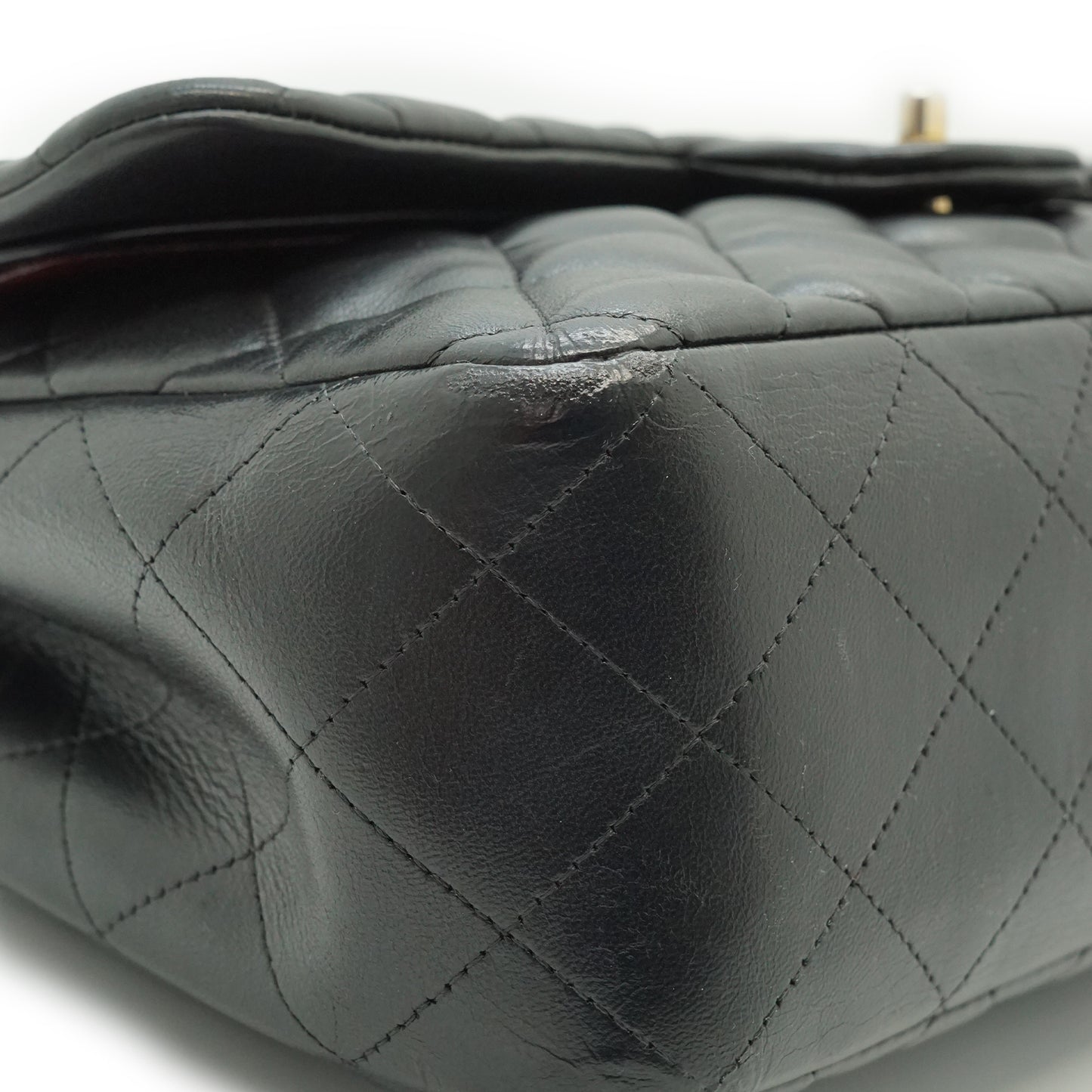 Lambskin Matelasse Classic Jumbo 30 Double Flap Chain Shoulder Bag