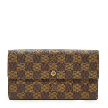 Damier Ebene Porte Monnaie Credit Long Wallet