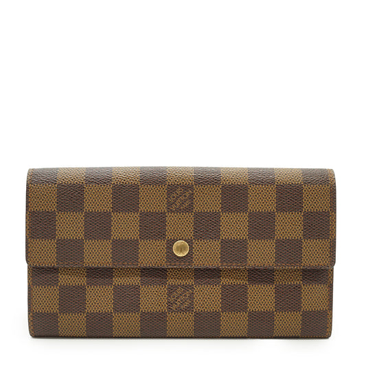 Damier Ebene Porte Monnaie Credit Long Wallet