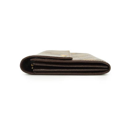 Damier Ebene Porte Monnaie Credit Long Wallet