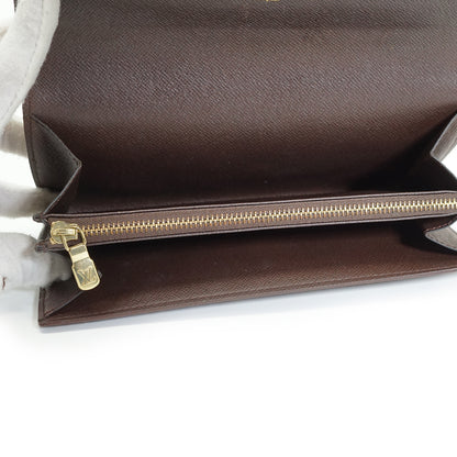 Damier Ebene Porte Monnaie Credit Long Wallet
