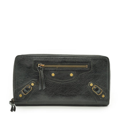 Le City Arena Lambskin Zip Around Long Wallet