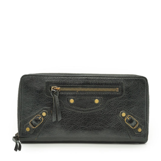Le City Arena Lambskin Zip Around Long Wallet