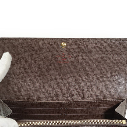 Damier Ebene Portefeuille Sarah Long Wallet