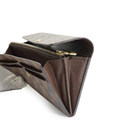 Damier Ebene Portefeuille Sarah Long Wallet