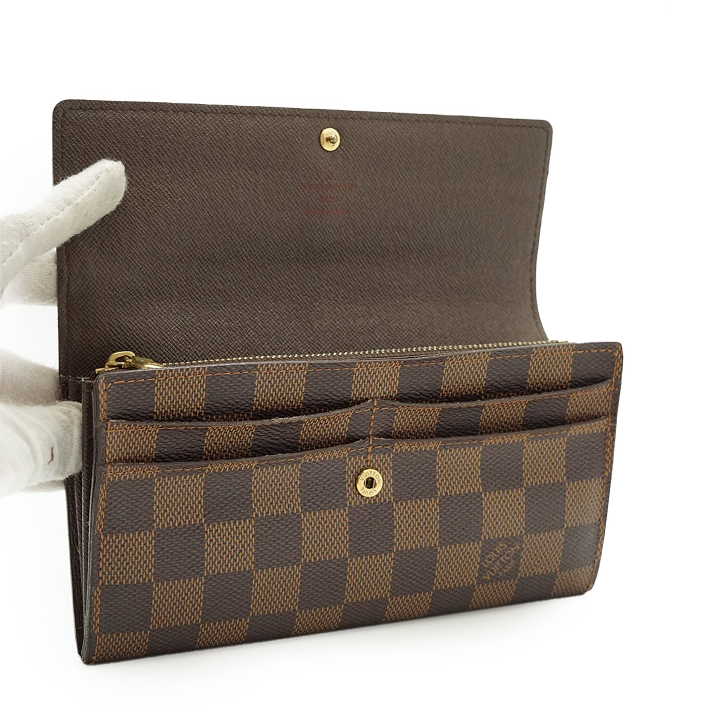 Damier Ebene Portefeuille Sarah Long Wallet