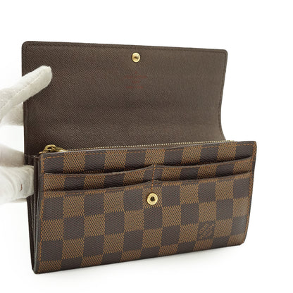 Damier Ebene Portefeuille Sarah Long Wallet