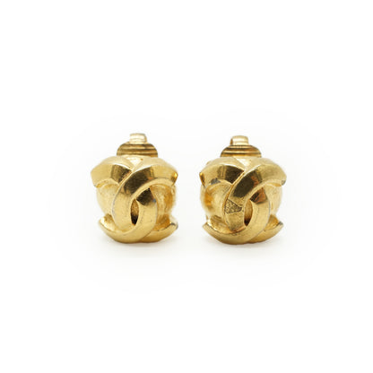 Vintage CC Round Clip-on Earrings