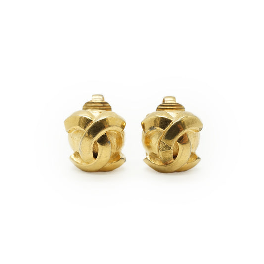 Vintage CC Round Clip-on Earrings