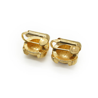 Vintage CC Round Clip-on Earrings