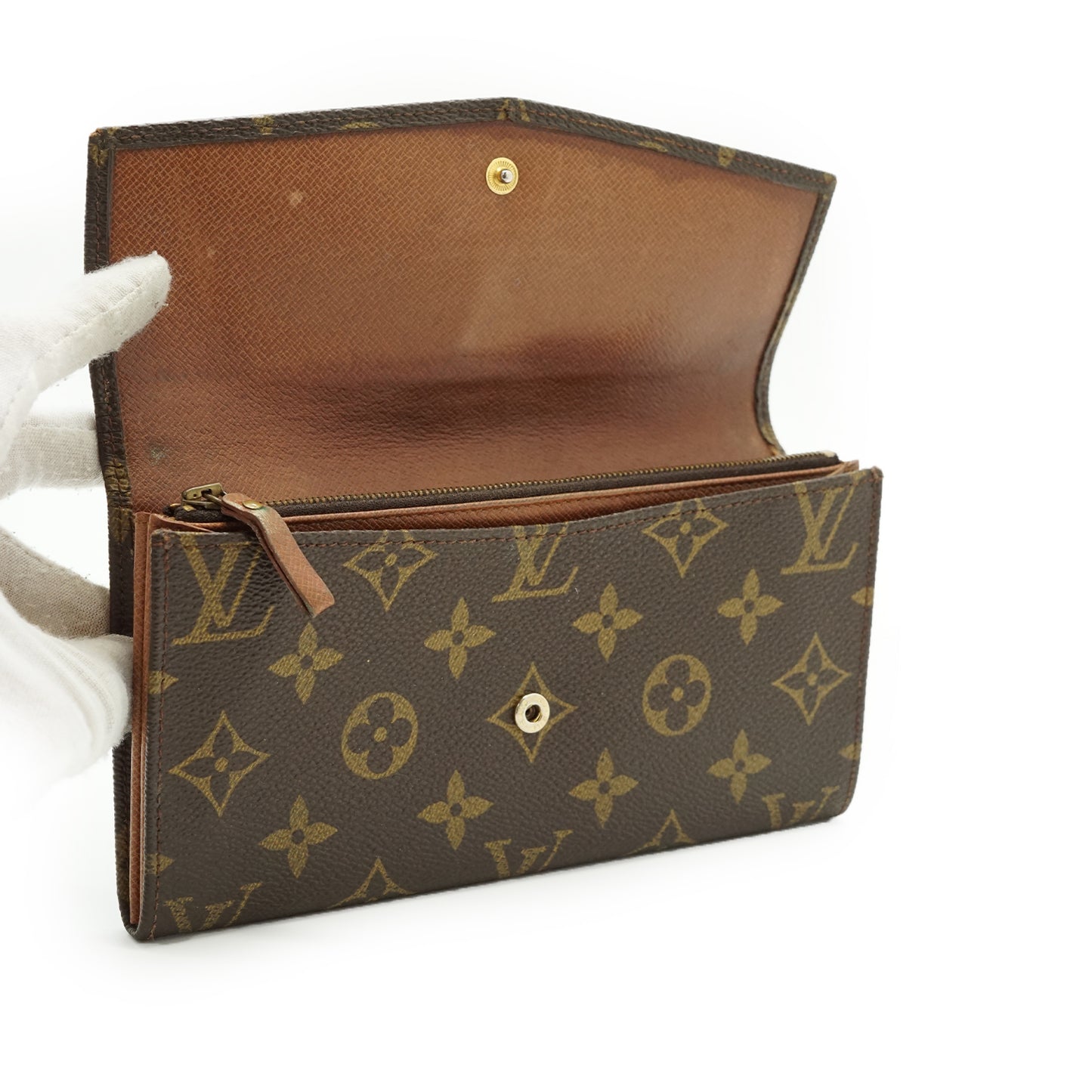 Vintage Monogram Sarah V Flap Long Wallet