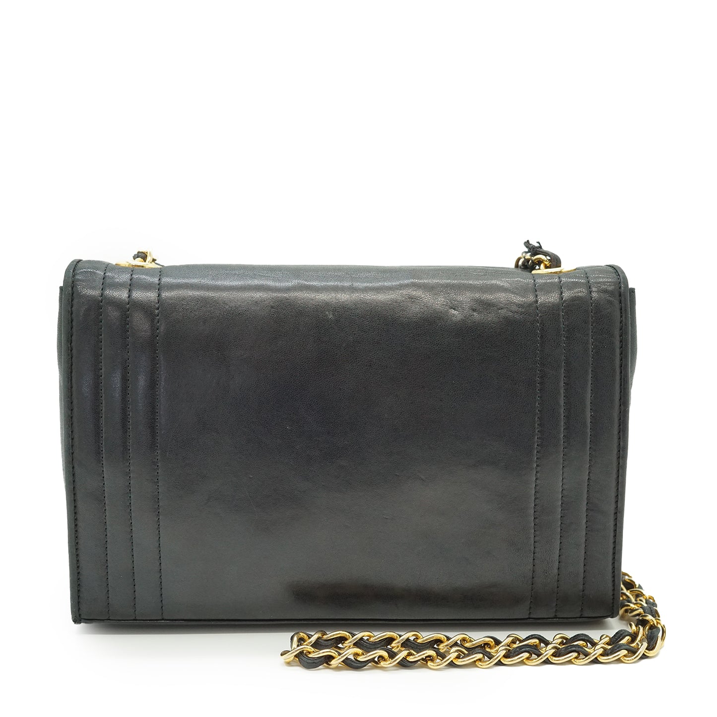 Vintage Lambskin Mademoiselle V-Stitching Chain Shoulder Bag