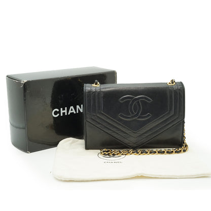 Vintage Lambskin Mademoiselle V-Stitching Chain Shoulder Bag