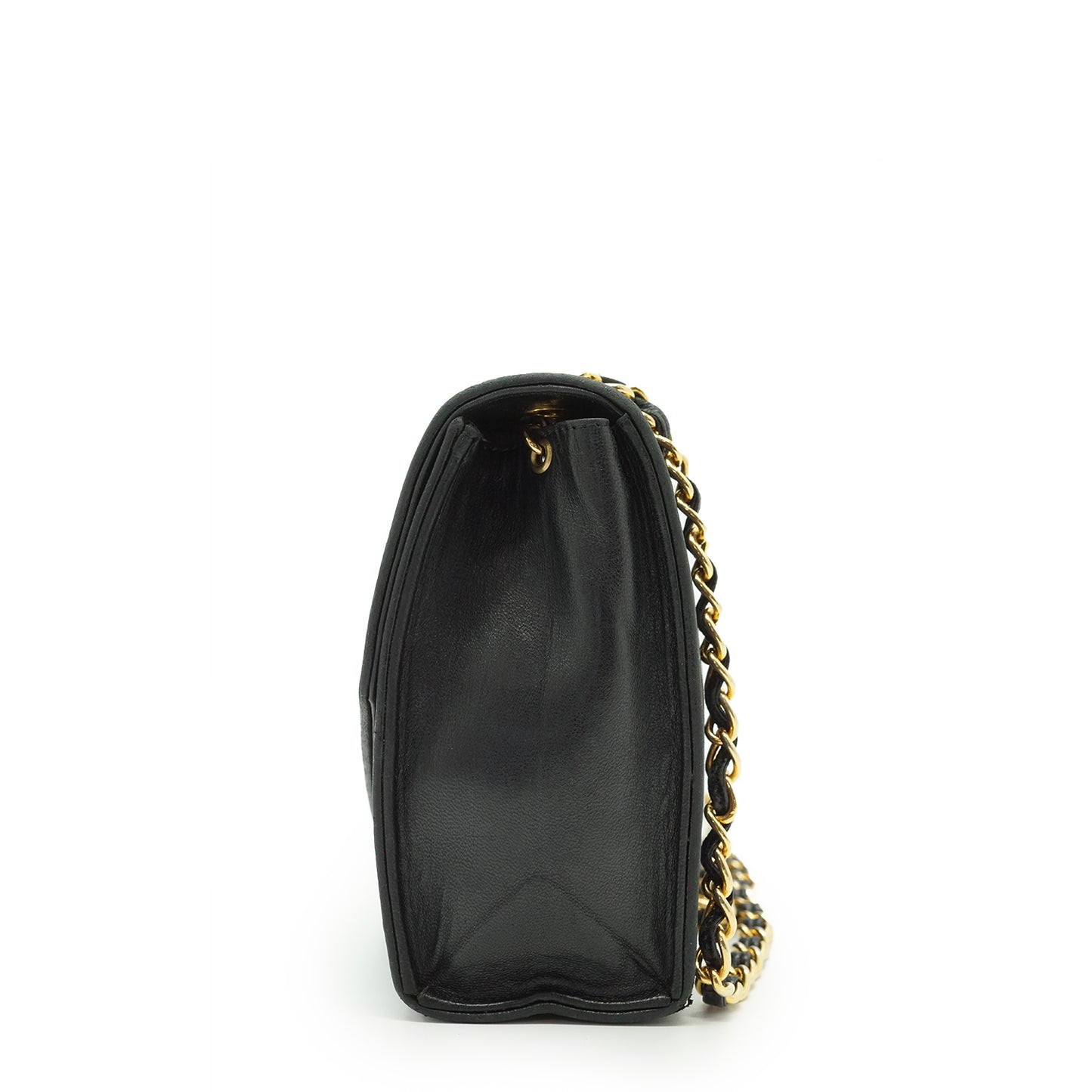 Vintage Lambskin Mademoiselle V-Stitching Chain Shoulder Bag