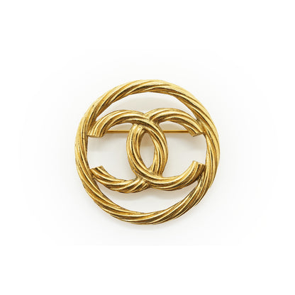 CC Twisted Cut-out Brooch