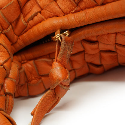 Intrecciato Woven Nappa Campana Large Hobo Bag