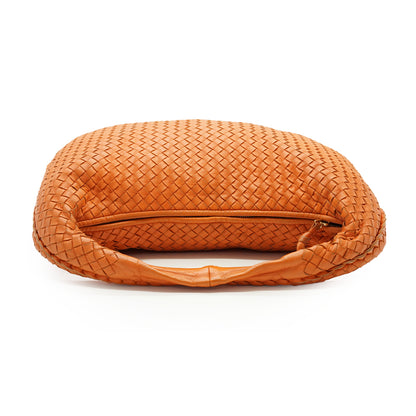 Intrecciato Woven Nappa Campana Large Hobo Bag