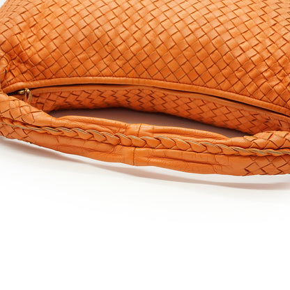 Intrecciato Woven Nappa Campana Large Hobo Bag