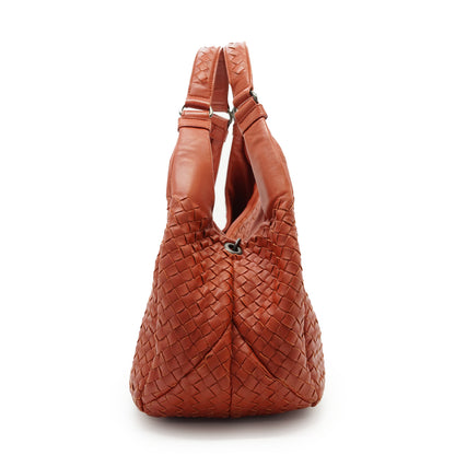 Intrecciato Woven Nappa Campana Medium