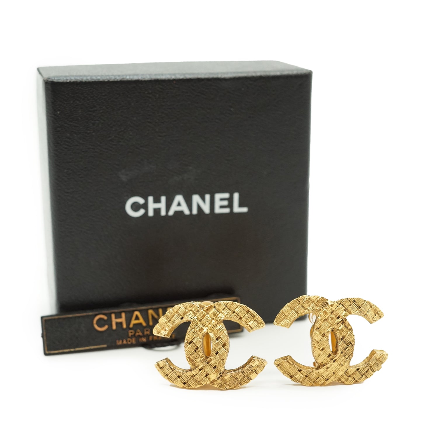CC Quilted Weaves Clip-on Earrings GP