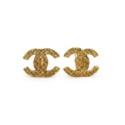 CC Quilted Weaves Clip-on Earrings GP