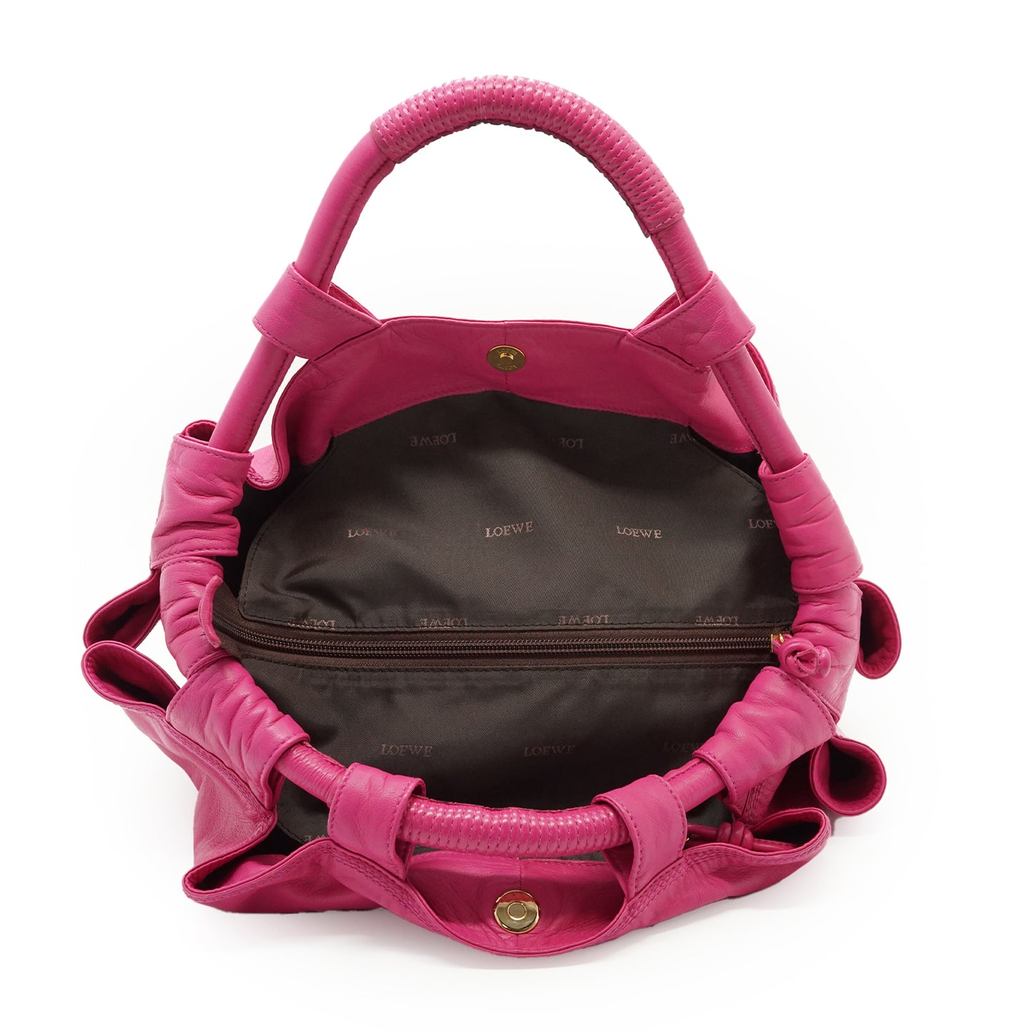 Nappa Aire Fuchsia Pink Bolso Levante