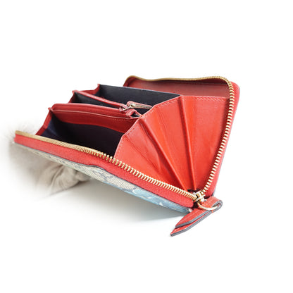 GG Supreme Coated Canvas Blooms Zip Around Long Wallet