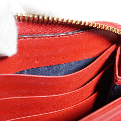 GG Supreme Coated Canvas Blooms Zip Around Long Wallet