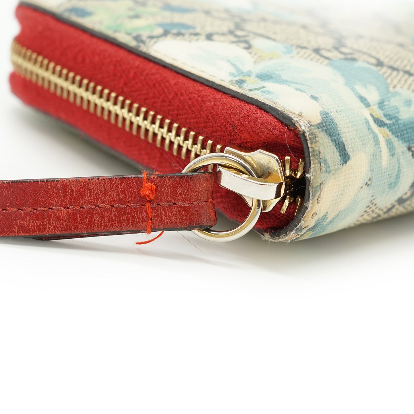 GG Supreme Coated Canvas Blooms Zip Around Long Wallet