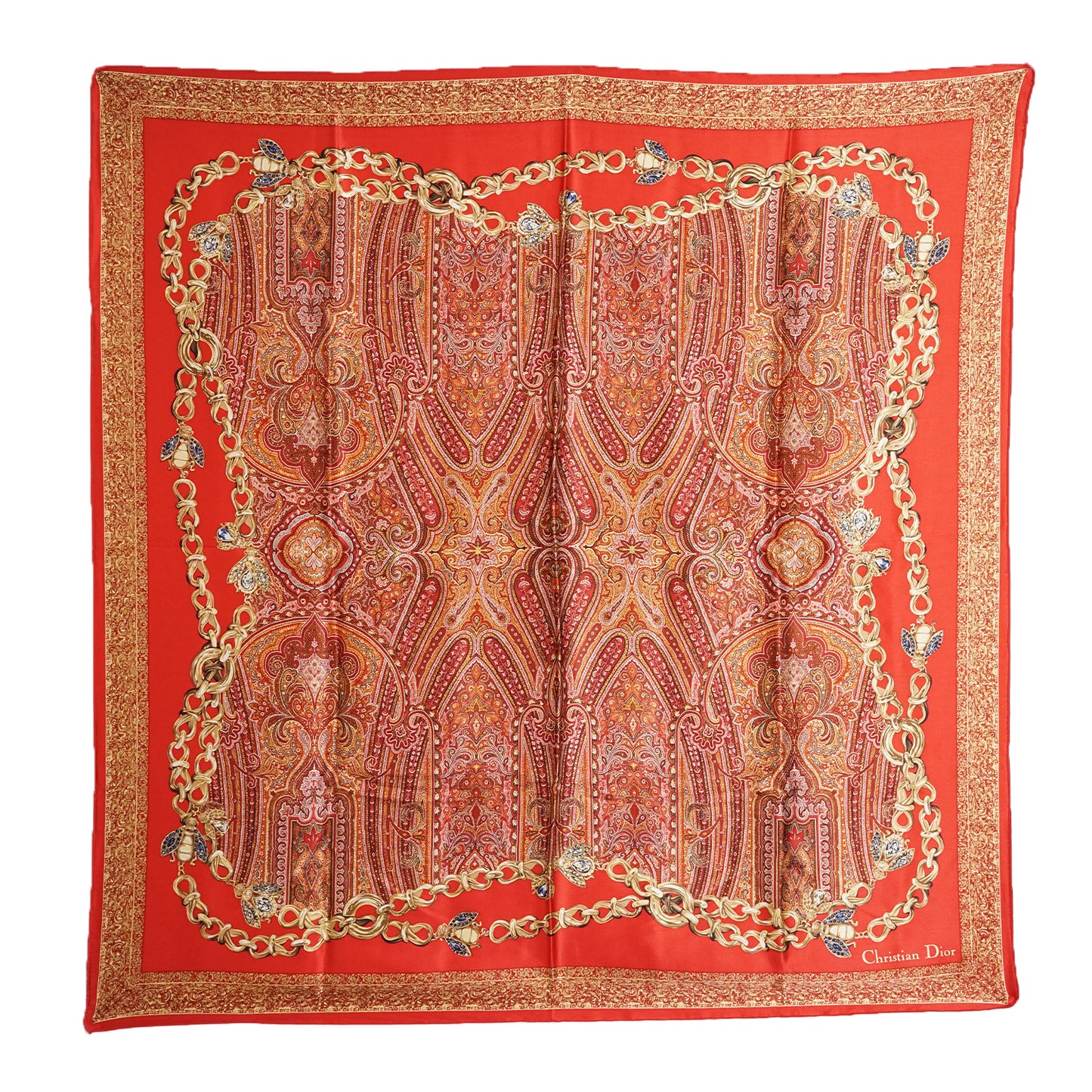 Vintage Paisley Silk Carre Kanebo