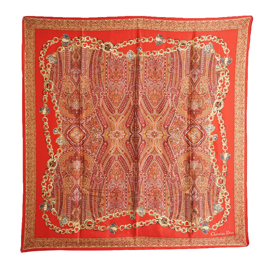 Vintage Paisley Silk Carre Kanebo