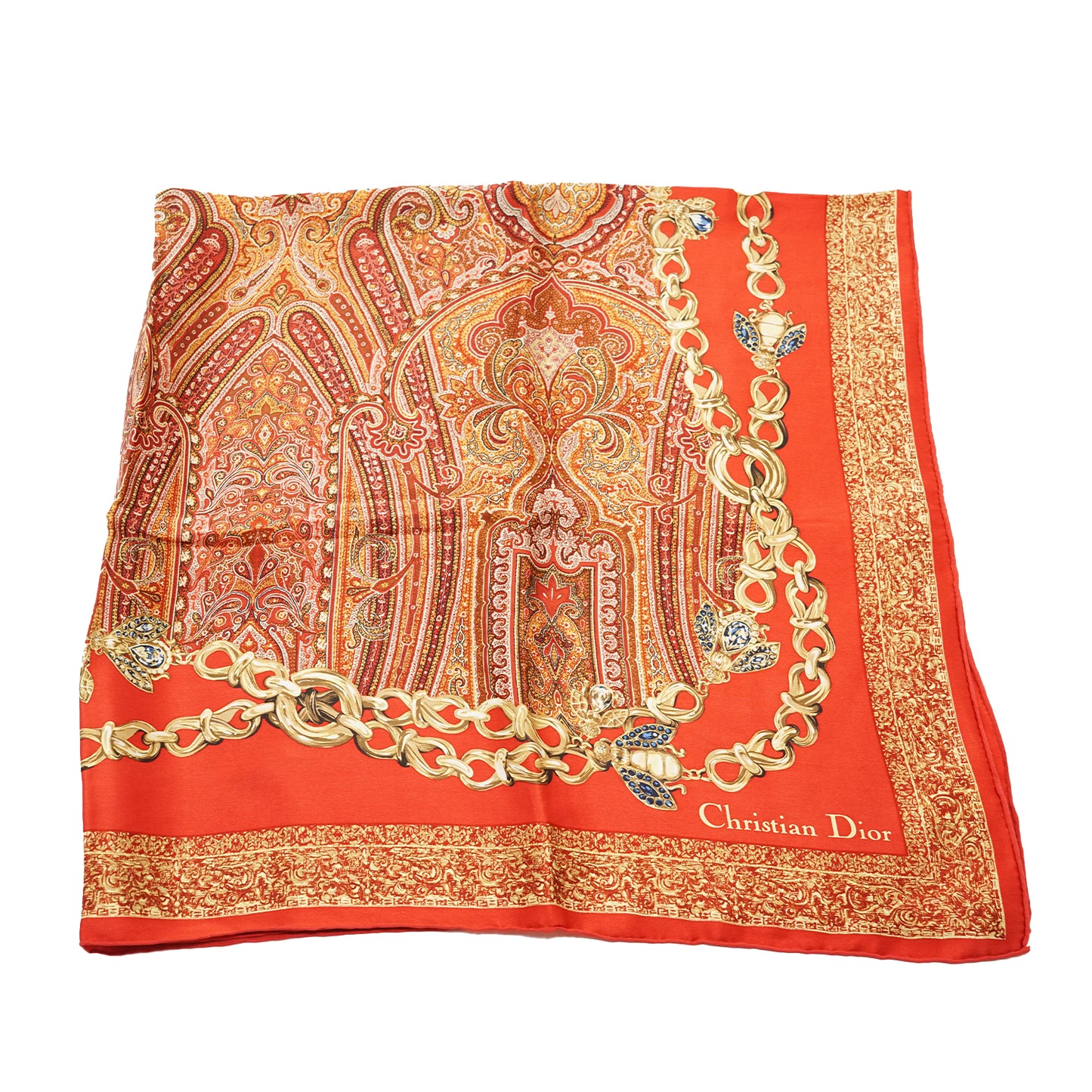 Vintage Paisley Silk Carre Kanebo