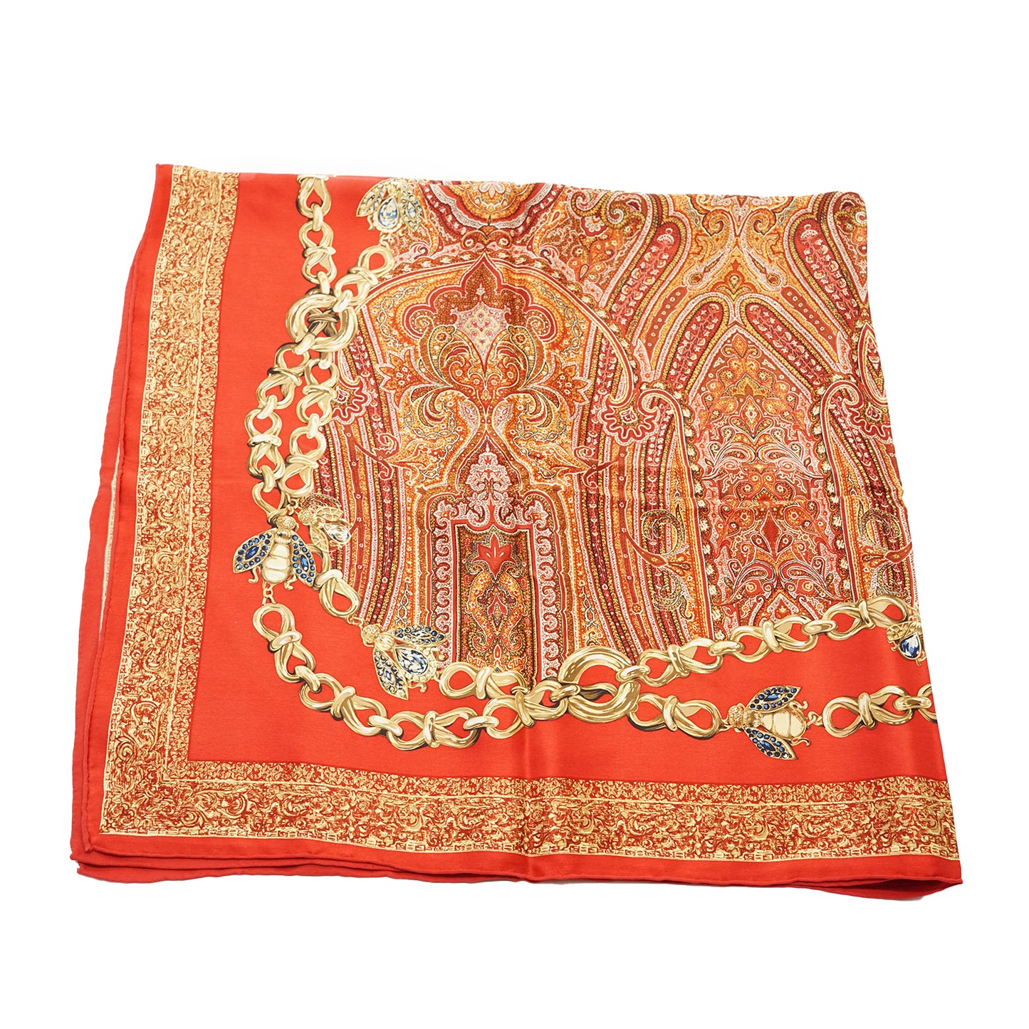 Vintage Paisley Silk Carre Kanebo