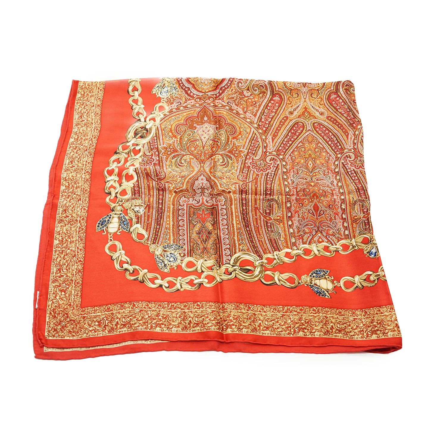 Vintage Paisley Silk Carre Kanebo