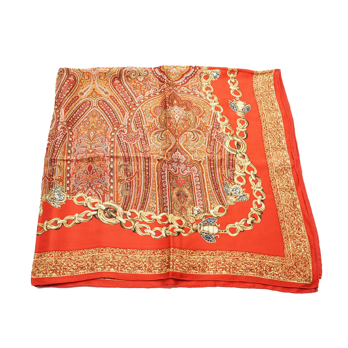 Vintage Paisley Silk Carre Kanebo