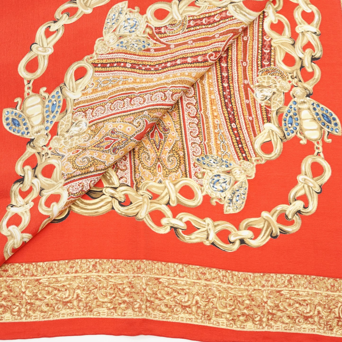 Vintage Paisley Silk Carre Kanebo