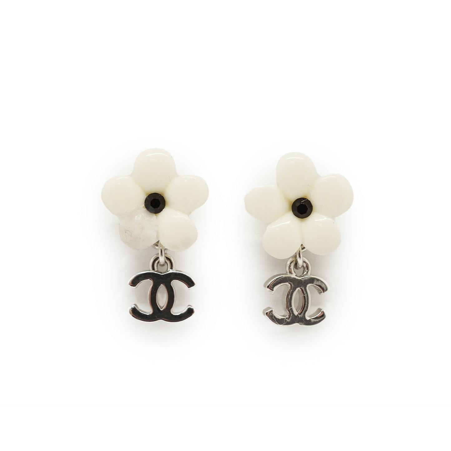 CC Camellia Flower Drop Earrings