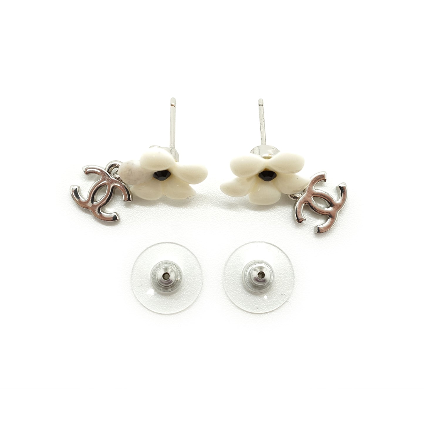 CC Camellia Flower Drop Earrings