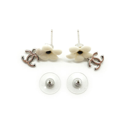 CC Camellia Flower Drop Earrings