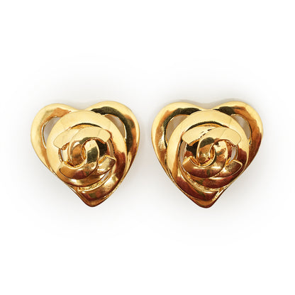 CC Heart-Shaped Clip-on Earrings GP