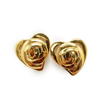CC Heart-Shaped Clip-on Earrings GP