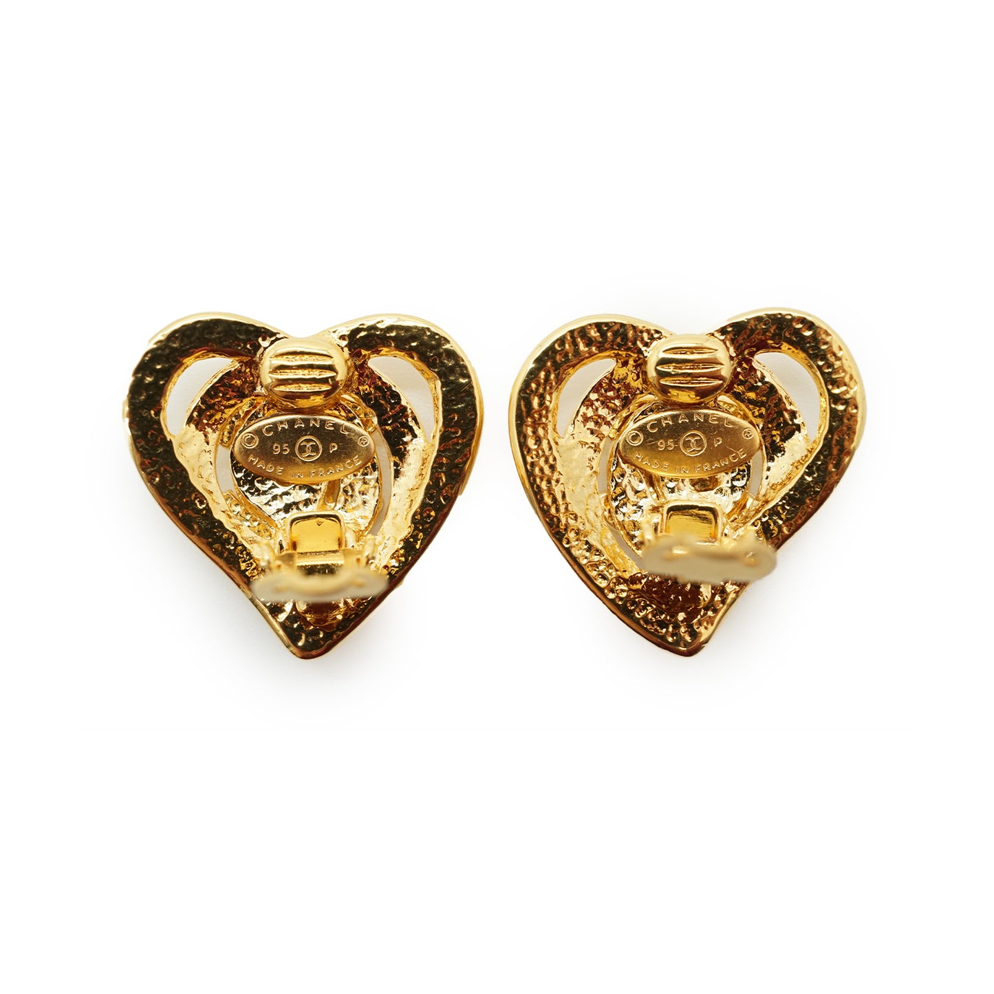 CC Heart-Shaped Clip-on Earrings GP