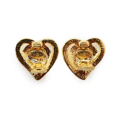 CC Heart-Shaped Clip-on Earrings GP